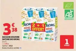 Auchan BJORG BOISSON D'AVOINE NATURE BIO offre