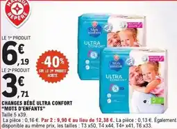 E.Leclerc Mots d'enfants Changes Bébé Ultra Confort offre