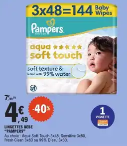 E.Leclerc Pampers Lingettes Bebe offre
