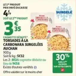 Auchan Auchan Torsades à la Carbonara offre