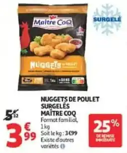Auchan MAÎTRE COQ NUGGETS DE POULET offre