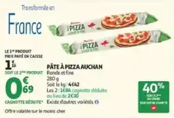 Auchan iPIZZA Pâte à pizza offre