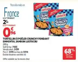 Auchan Lustucru Tortellini à Poêler Crunchy Fondant offre
