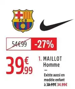 Intersport Nike MAILLOT Homme offre