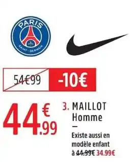 Intersport Paris Saint-Germain Maillot Homme offre