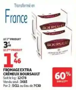 Auchan BOURSAULT Fromage extra crèmeux offre