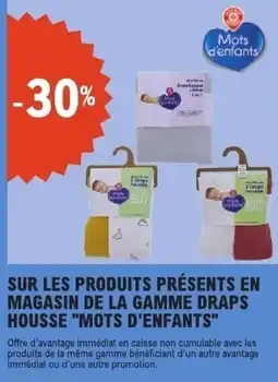 E.Leclerc Mots d'enfants Draps housse offre