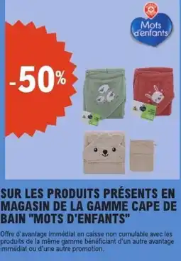 E.Leclerc Mots d'enfants Cape de bain offre