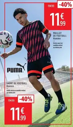 Intersport PUMA MAILLOT DE FOOTBALL Homme offre