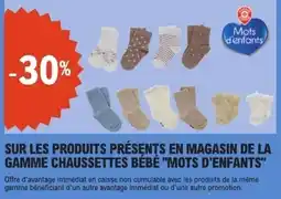 E.Leclerc Mots d'enfants Chaussettes Bébé offre