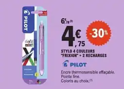 E.Leclerc PILOT STYLO 4 COULEURS offre
