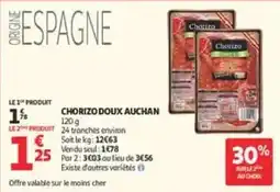 Auchan Chorizo Doux Auchan offre