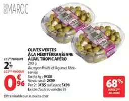 Auchan LAIL TROPIC APÉRO OLIVES VERTES offre