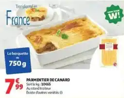 Auchan PARMENTIER DE CANARD offre