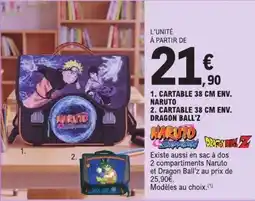 E.Leclerc NARUTO CARTABLE 38 CM ENV. offre