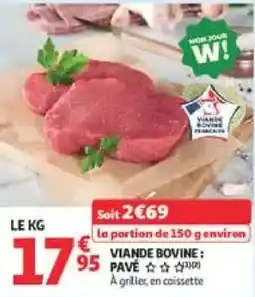 Auchan Viande Bovine Pavé offre