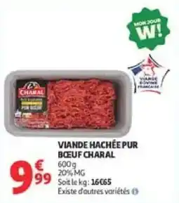 Auchan Charal Viande hachée pur bœuf offre