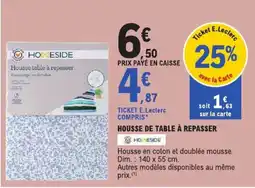 E.Leclerc HOMESIDE Housse de table à repasser offre