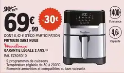 E.Leclerc Moulinex Friteuse sans huile offre