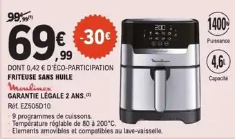 E.Leclerc Moulinex Friteuse sans huile offre