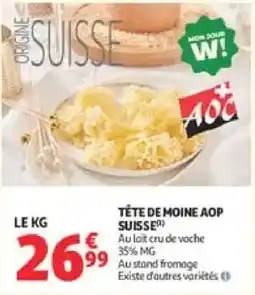 Auchan AOC Tête de Moine offre