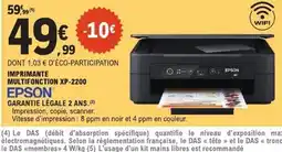 E.Leclerc EPSON IMPRIMANTE MULTIFONCTION XP-2200 offre