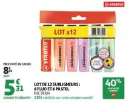 Auchan STABILO Surligneurs offre