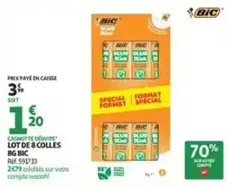 Auchan Bic lot de 8 colles offre