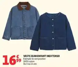 Auchan INEXTENSO VESTE JEAN ENFANT offre