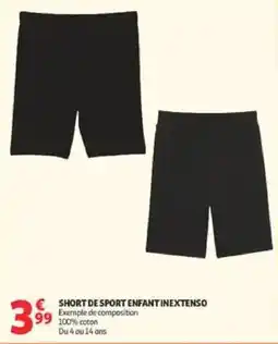 Auchan INEXTENSO SHORT DE SPORT ENFANT offre