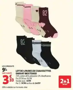 Auchan INEXTENSO Chaussettes offre