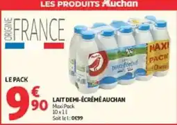 Auchan Auchan Lait demi-écrémé offre