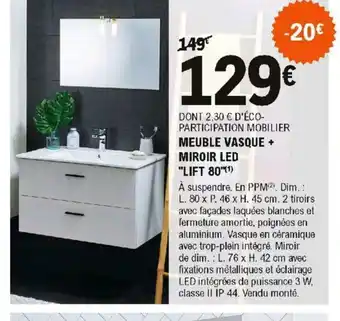 E.Leclerc Brico Meuble Vasque offre