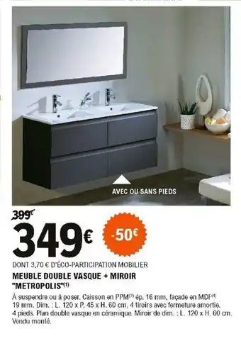 Meuble Double Vasque + Miroir