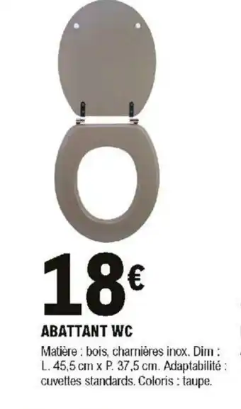 E.Leclerc Brico Abattant WC offre