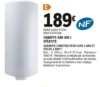 E.Leclerc Brico Chauffe-Eau 200L offre