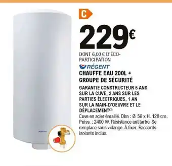 E.Leclerc Brico Chauffe Eau 200L offre