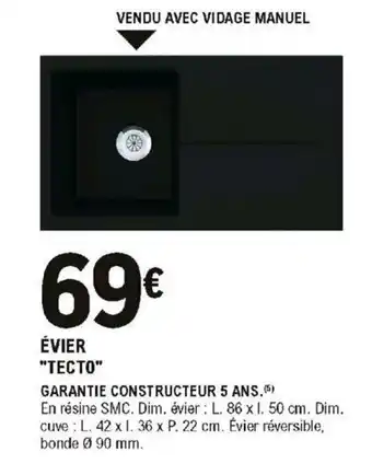 E.Leclerc Brico Évier Tecto offre