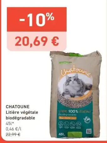 CHATOUNE Litière végétale biodégradable