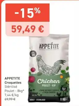 Tom&Co APPETITE Croquettes Stérilisé Poulet offre