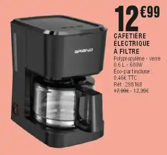 BRUNO Cafetière électrique à filtre