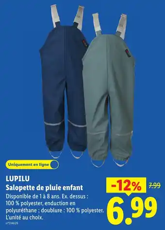 LUPILU Salopette de pluie enfant