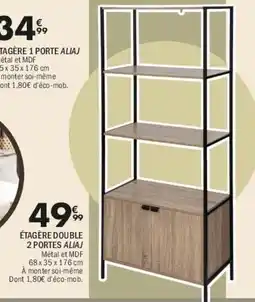 La Foir'Fouille Aliaj étagère double 2 portes offre