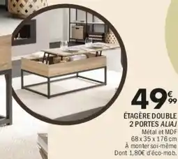 La Foir'Fouille Aliaj étagère double 2 portes offre
