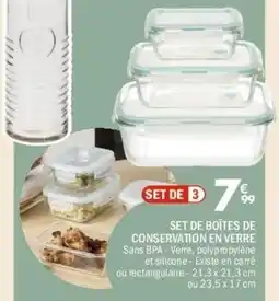 La Foir'Fouille Set de boîtes de conservation en verre offre