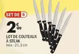 La Foir'Fouille LOT DE COUTEAUX À STEAK offre