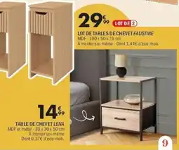 La Foir'Fouille FAUSTINE TABLES DE CHEVET offre
