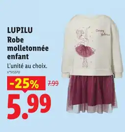 Lidl LUPILU Robe molletonnée enfant offre