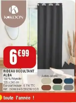 La Foir'Fouille KOKOON RIDEAU OCCULTANT ALBA offre