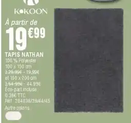 La Foir'Fouille KOKOON TAPIS NATHAN offre